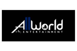 A1 World Entertainment logo in white text on a black background, with blue vertical bars in the “A1” mark