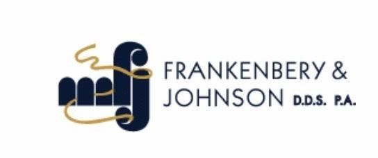 Frankenbery & Johnson, D.D.S., P.A. dental office logo in blue and gold