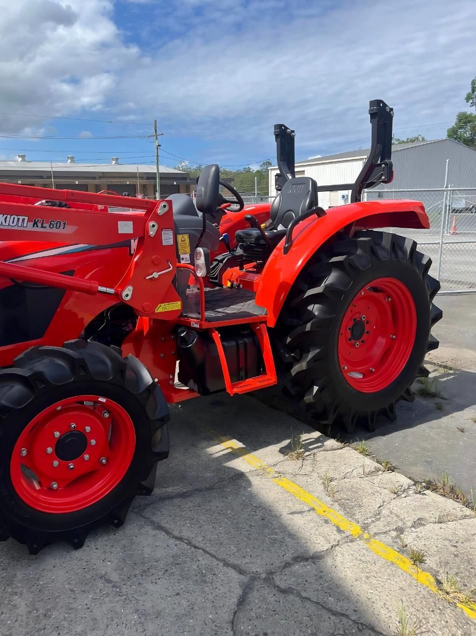 Tractor Parked on Asphalt