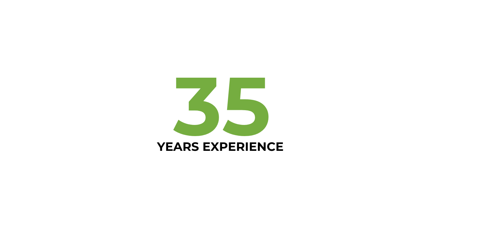 Icon saying 35 years experience