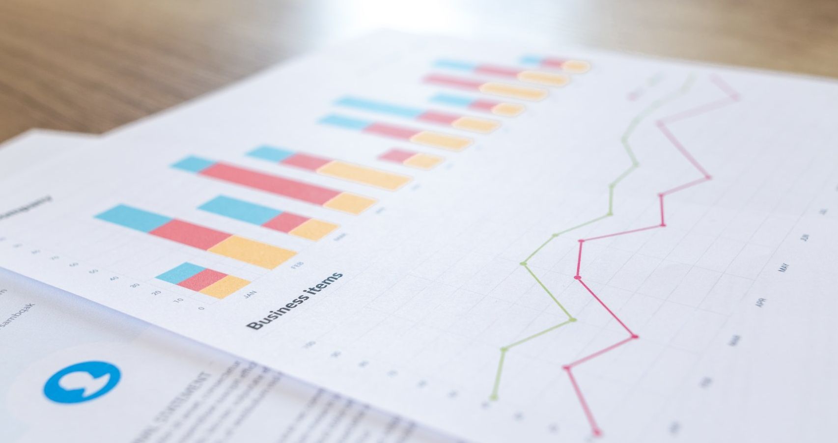 A close up of a graph on a piece of paper on a table.