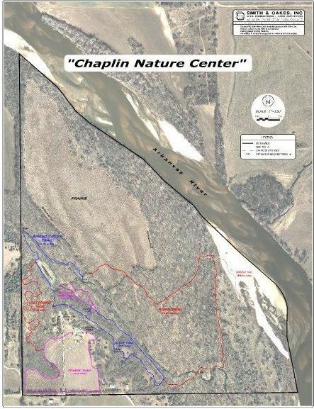 An aerial view of the chaplin nature center