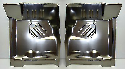 Two pieces of metal are sitting on a white surface