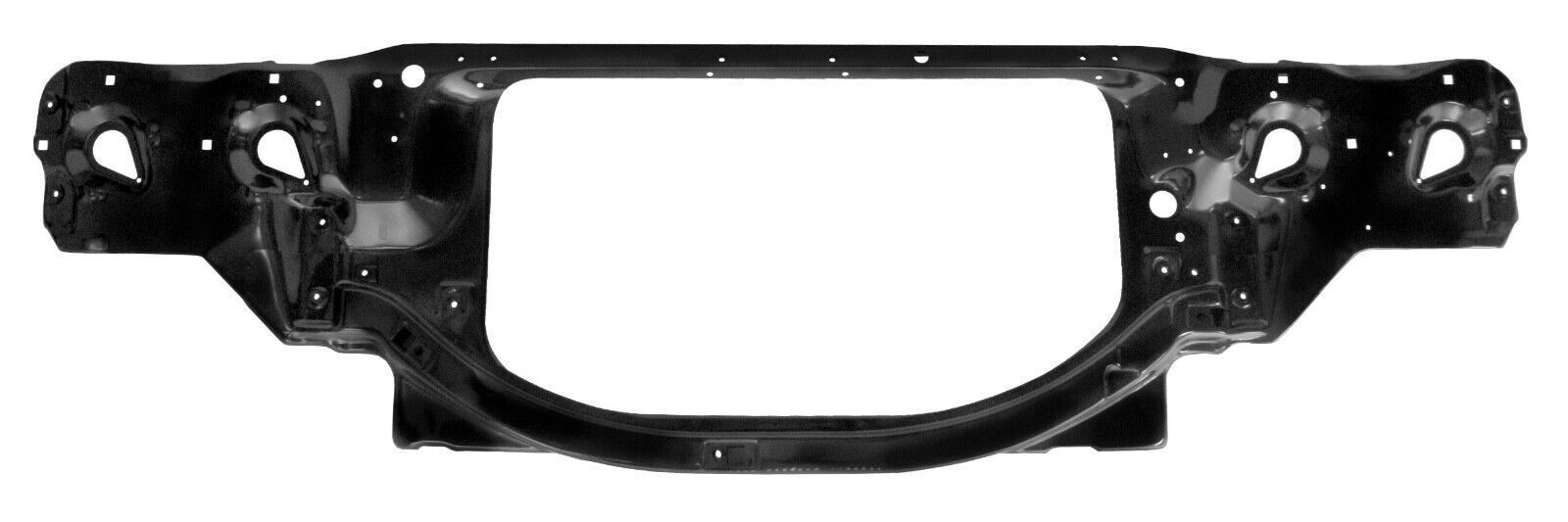 A black frame with holes in it on a white background.