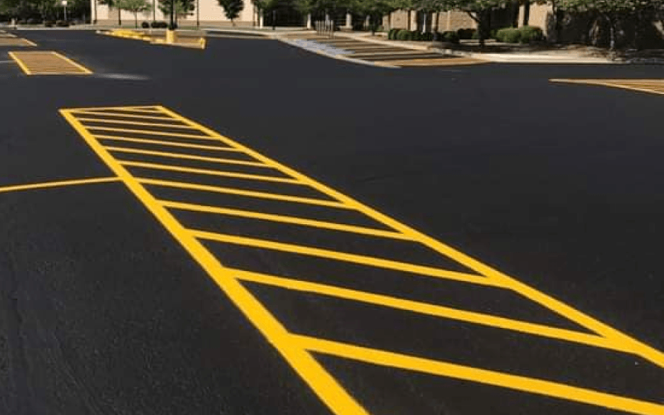 precision line striping, best paving company near me, lumberport wv, erskine construction and seal coat