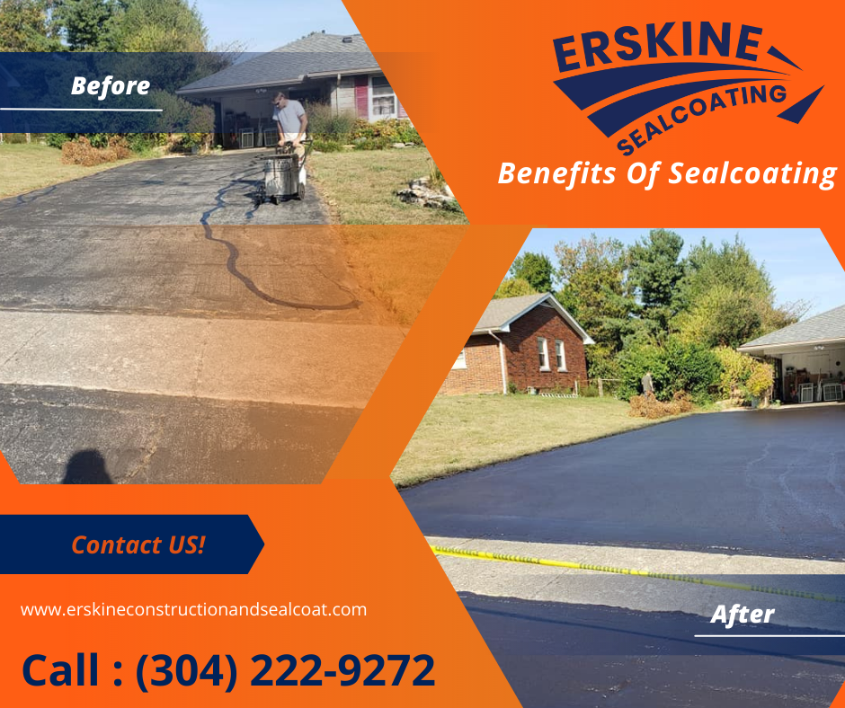 beenfits of sealcoating your driveway (before & after comparison)