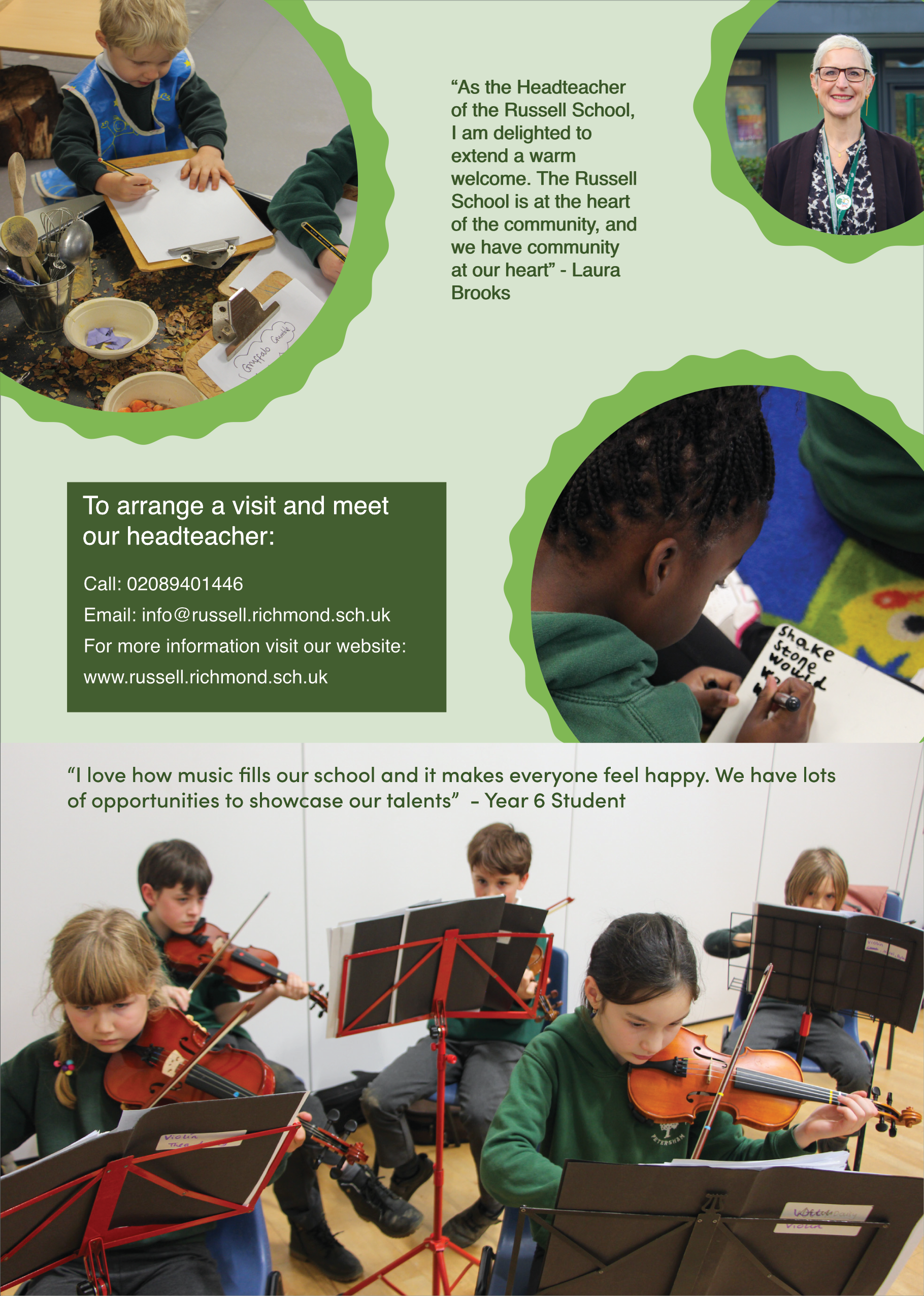 A group of children are playing violins in a classroom.