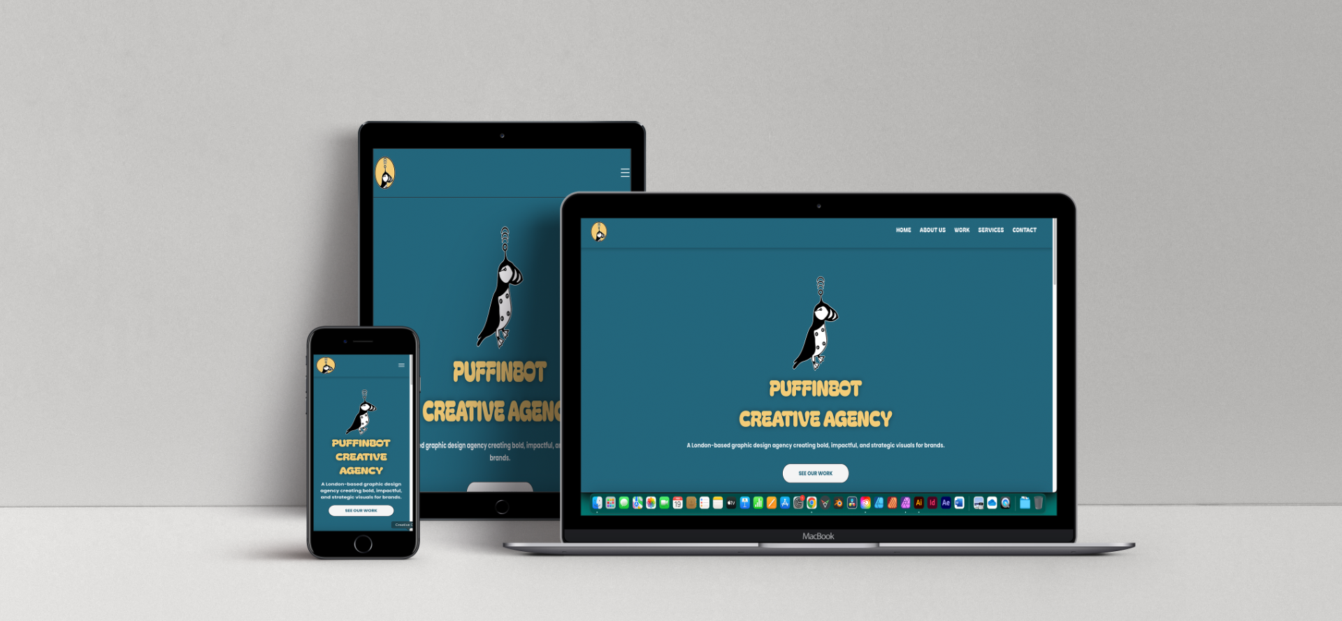 A laptop , tablet , and cell phone are sitting on a table.