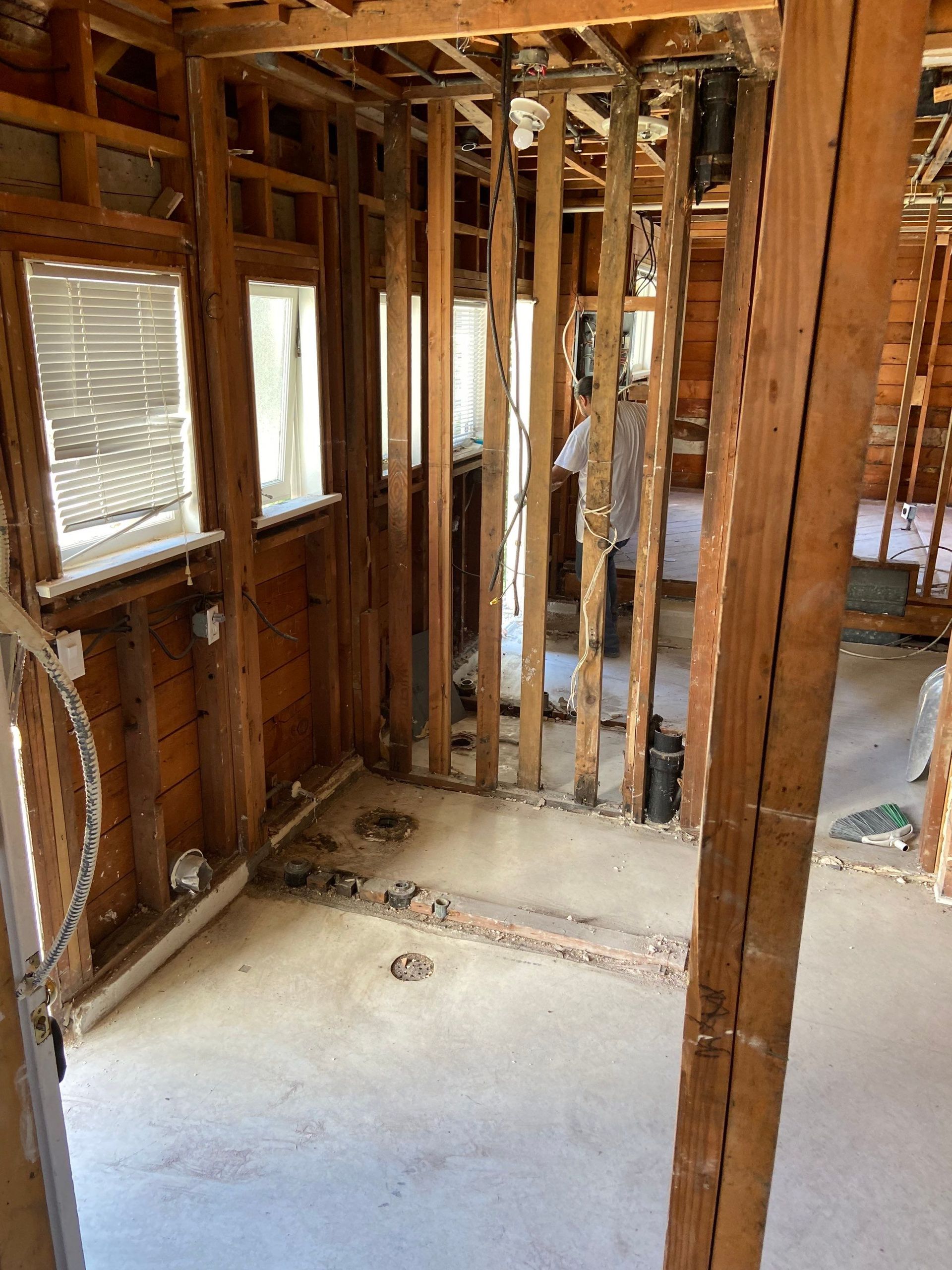 A room in a house that is being remodeled.