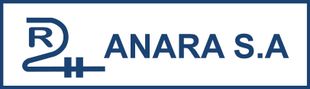 Un logotipo azul y blanco para R. Anara SA