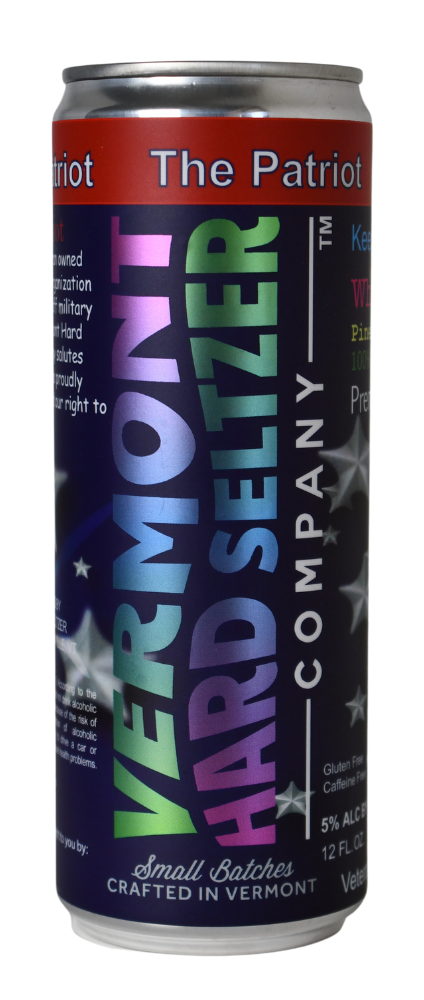 The Patriot, pineapple and strawberry hard seltzer by Vermont Hard Seltzer