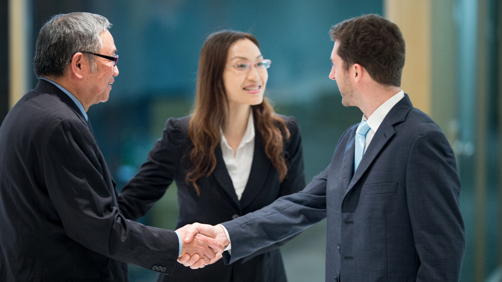 business people shaking hands