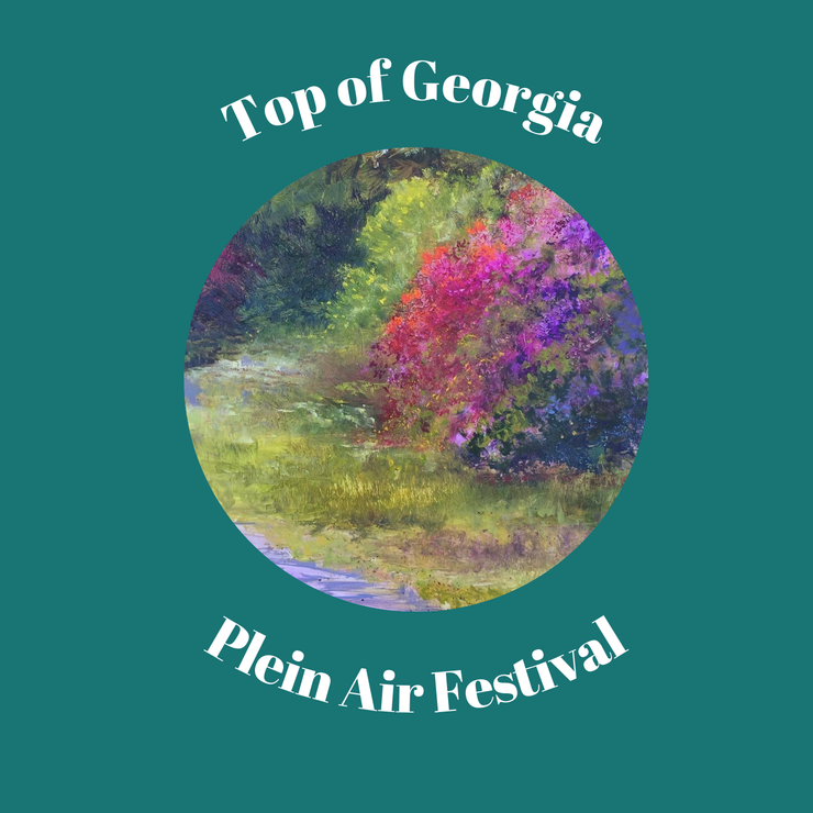 a logo for top of georgia plain air festival