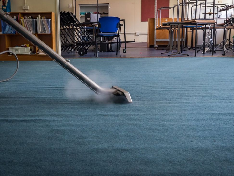 Cleaning Blue Carpet — Carpet Cleaning in Kawungan QLD