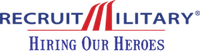 Recruit Military logo: Red, white, and blue design,