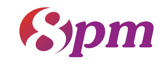 Logotipo para 8pm, una empresa con un 