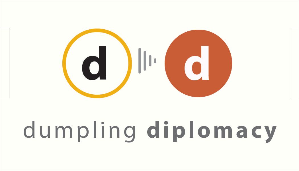 A logo for dumpling diplomacy is shown on a white background.