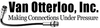 The van otterloo inc. logo shows a hose and says `` making connections under pressure ''.