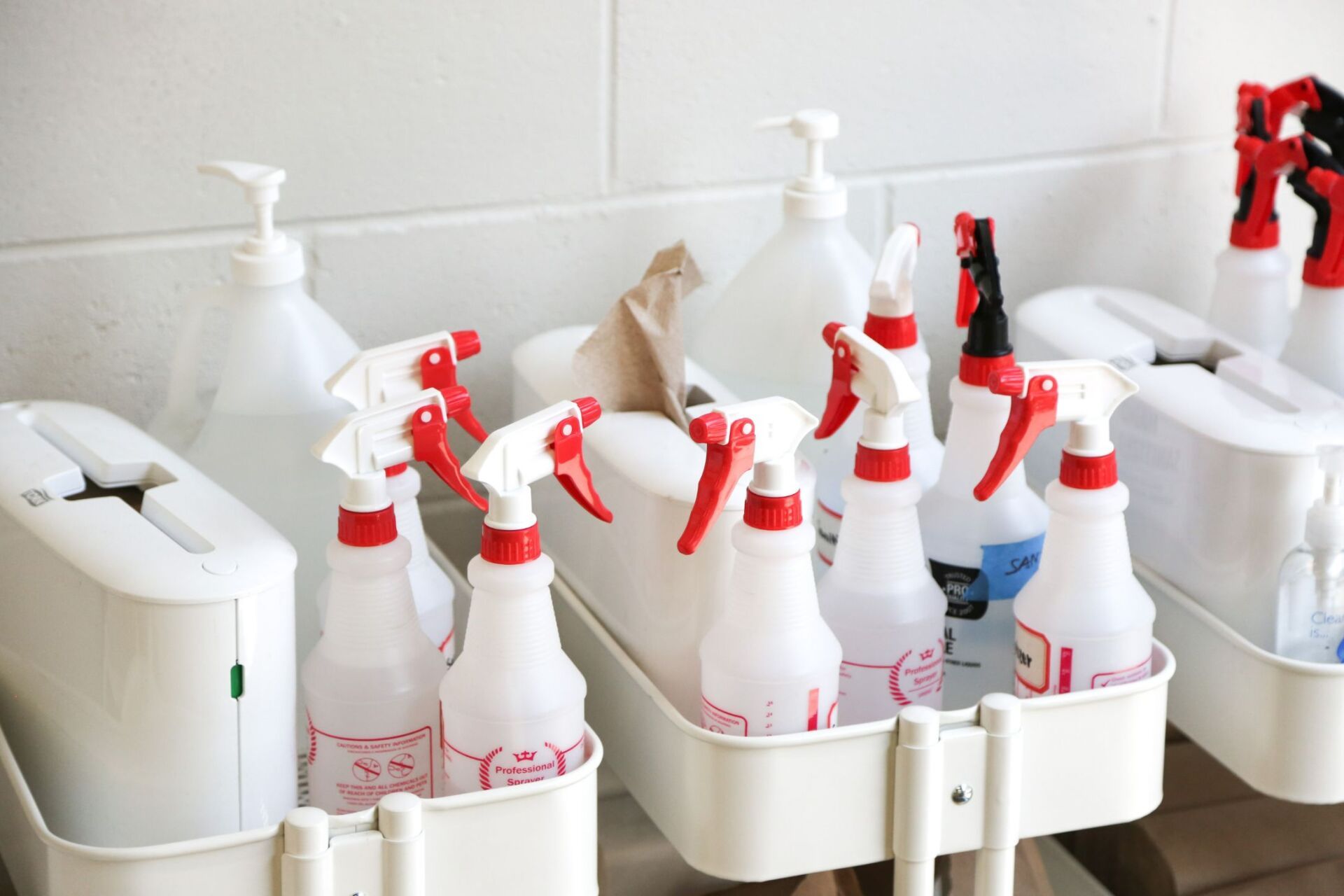 Spray Bottles — Cleaners In Mittagong, NSW