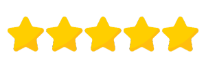 image of 5 stars to represent our customer review