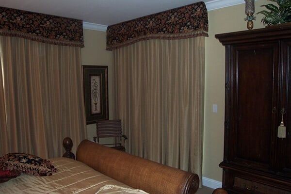 Floral Valance and Drapes — Window Treatments in Destin, FL