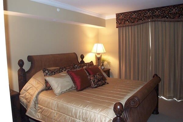 Bedroom Drapes and Valance — Window Treatments in Destin, FL