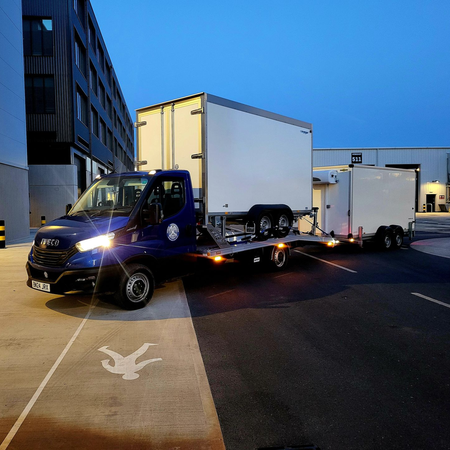 Two refrigerated trailers delivered to Shepperton Studios for emergency film production cold storage