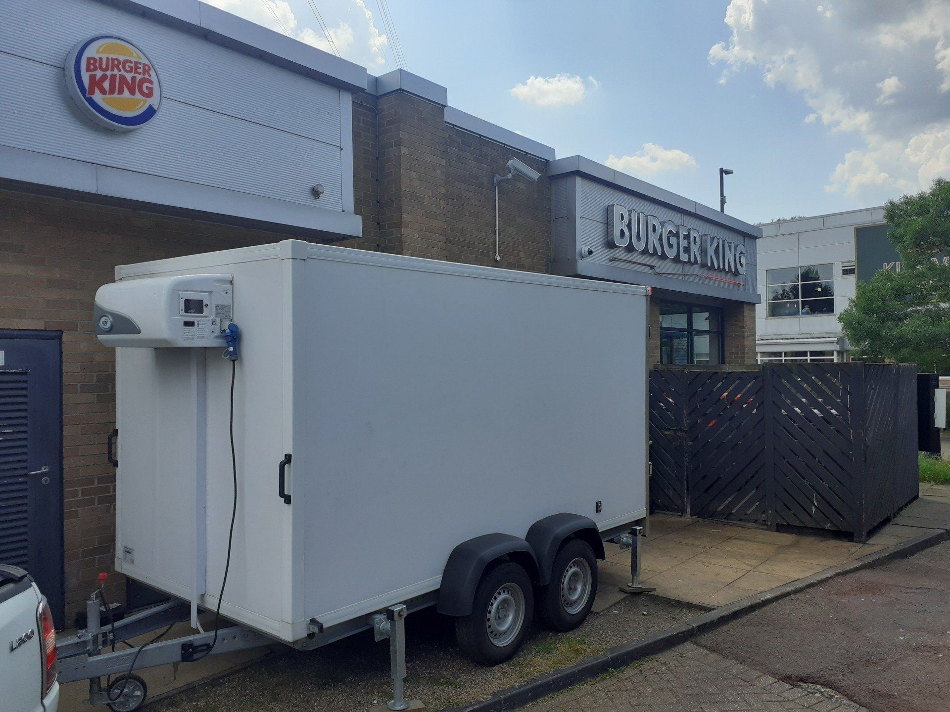 freezer trailer outside Burger King
