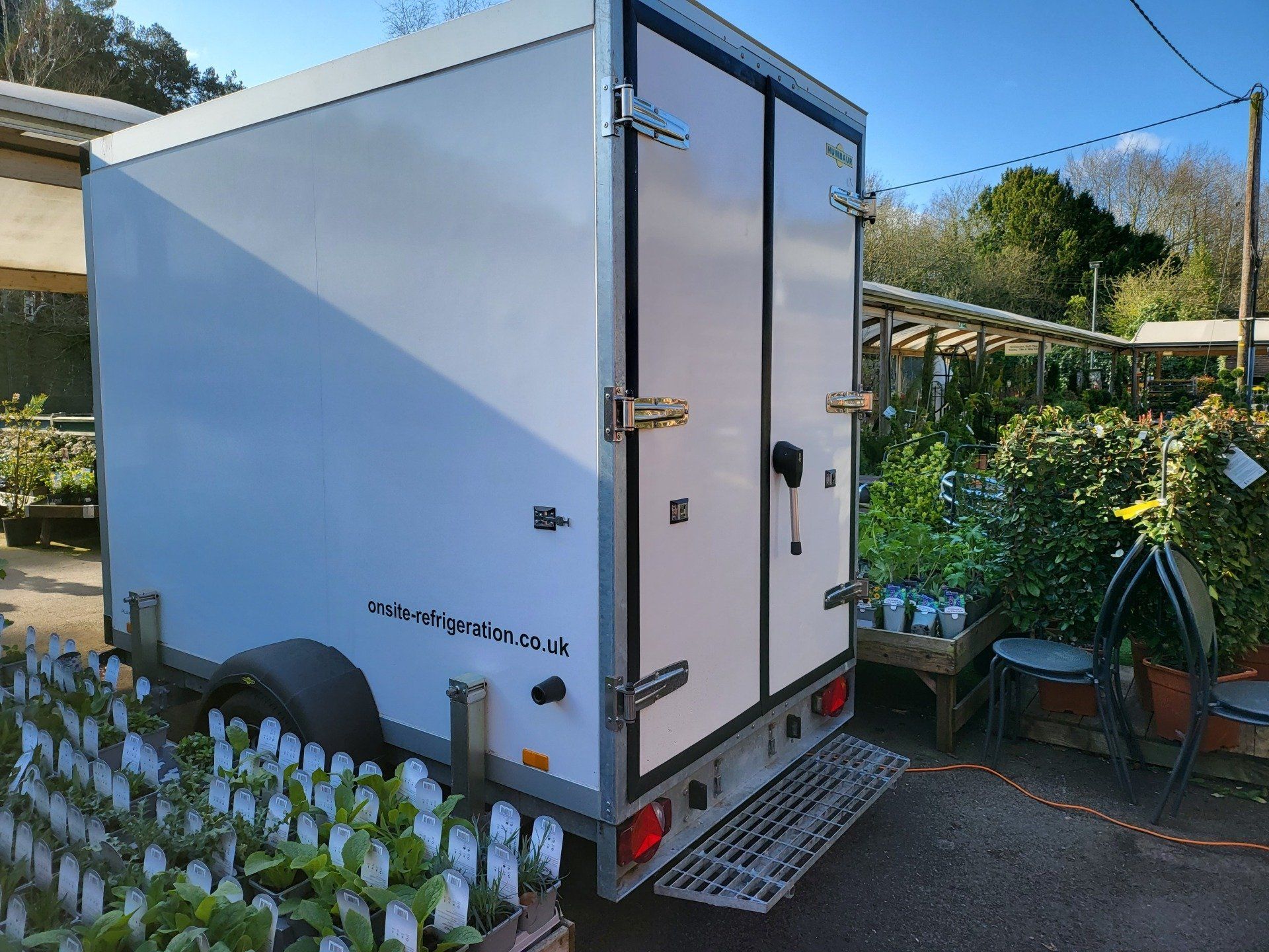 8cu refrigerated trailer for event, catering and emergency refrigeration hire in London and the South East