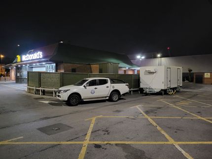 Emergency large freezer trailer delivered to Mcdonalds