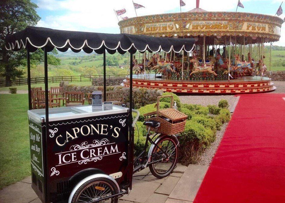 ice cream bike and carousel