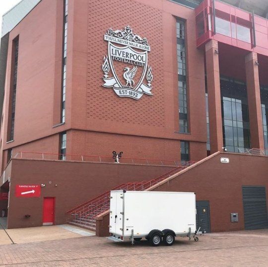 refrigerated trailer at liverpool fc