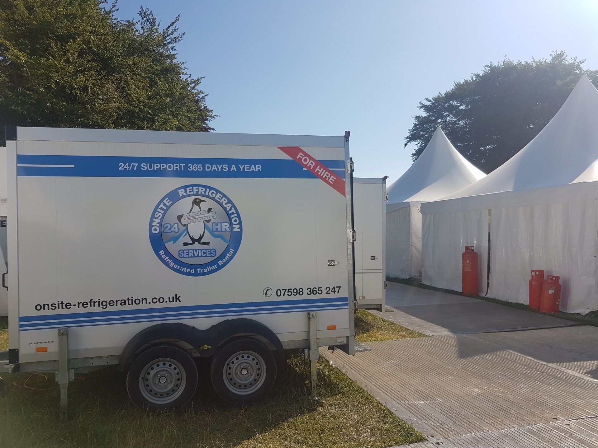 refrigerated trailer at Goodwood races