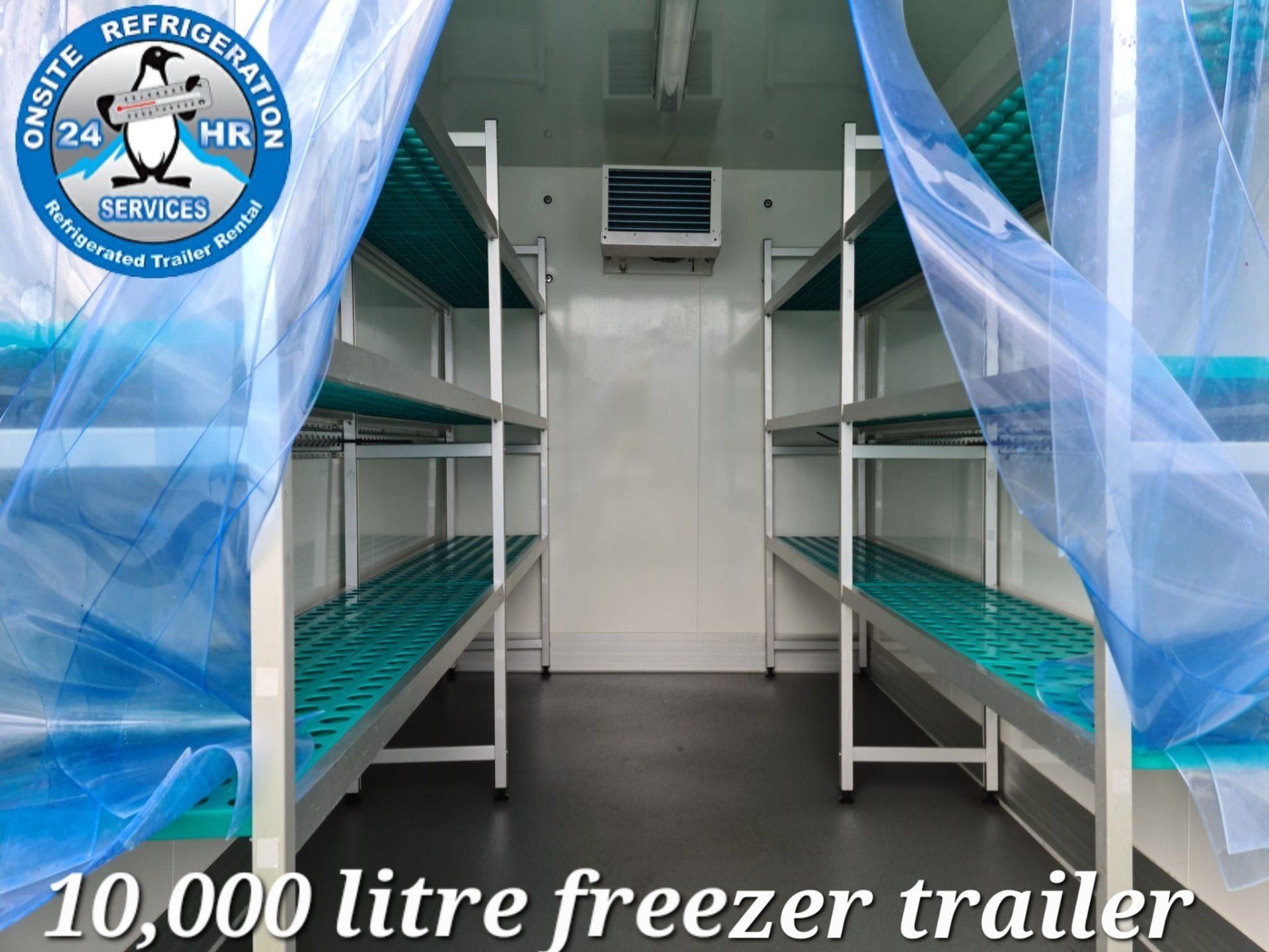 medium freezer trailer inside
