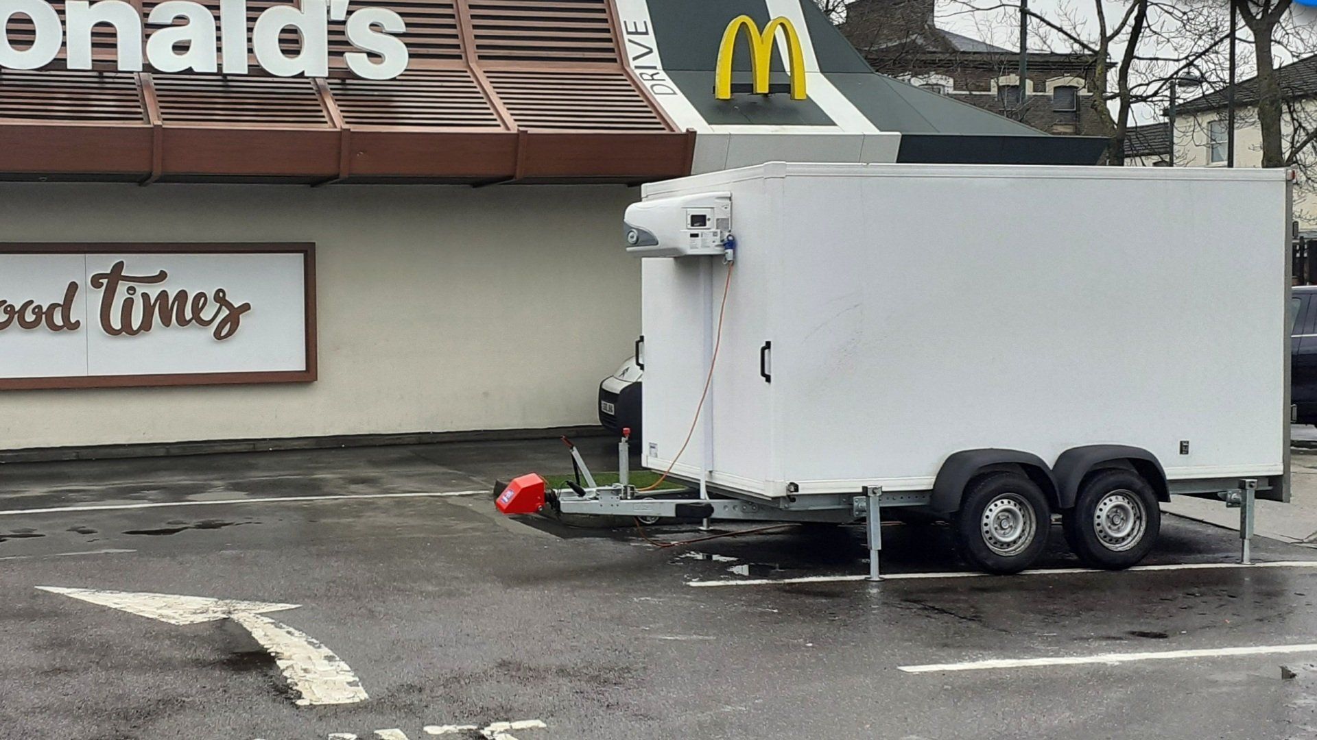 freezer trailer outside McDonald's