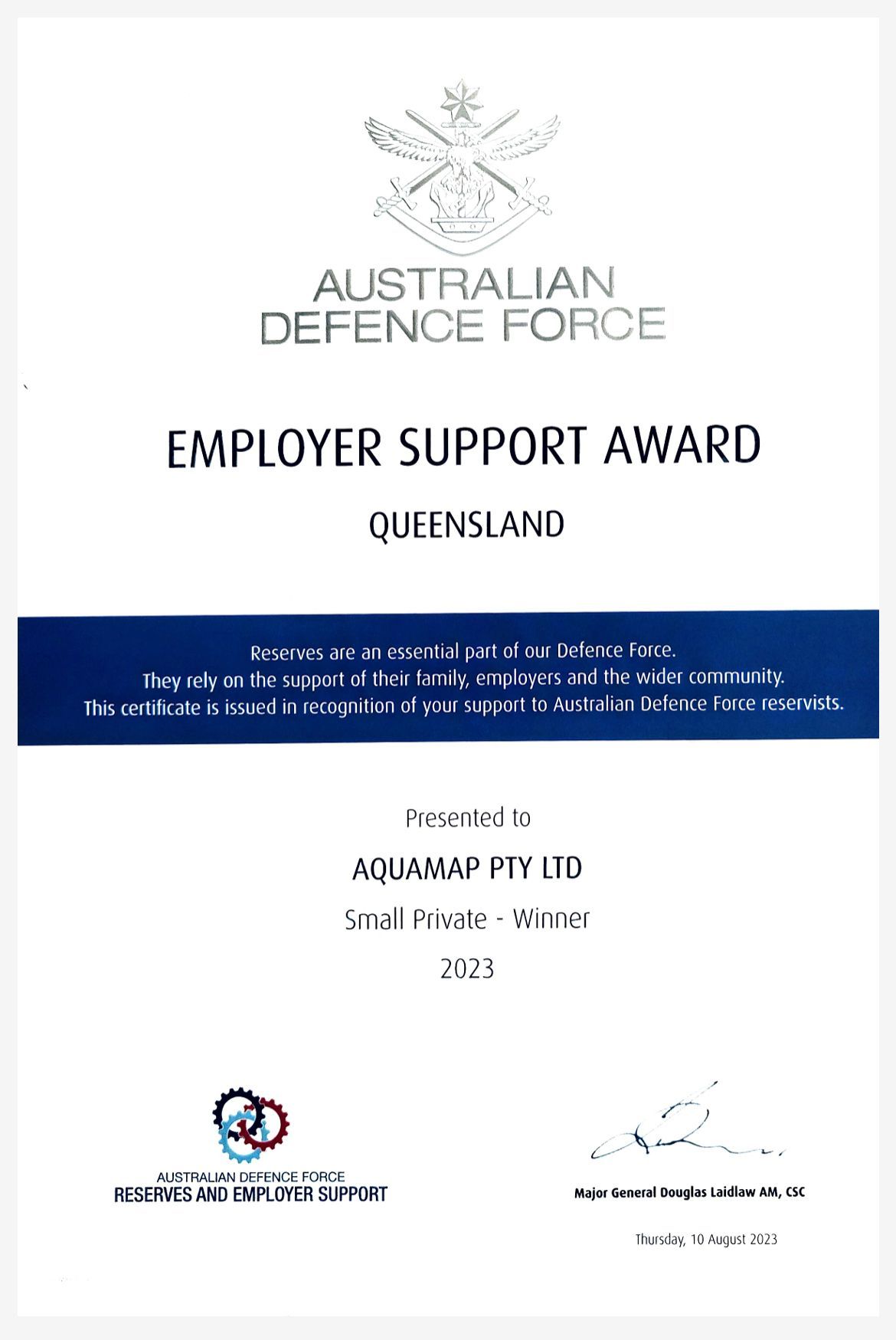 Employer Support Award Employer Support Award