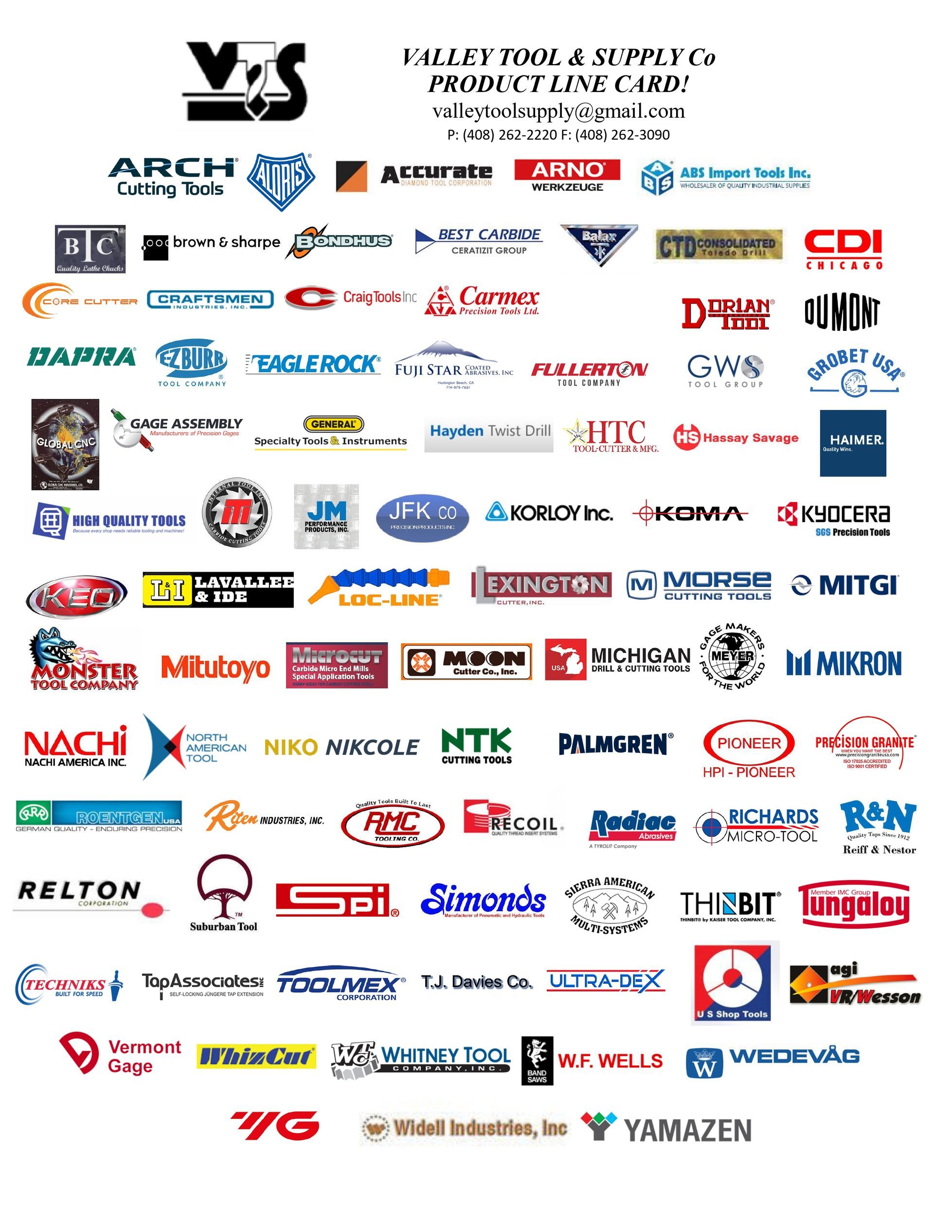A list of logos for various companies on a white background.