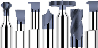 A machine is cutting a piece of metal in a factory.