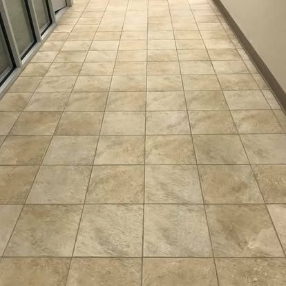 clean tiles in office 
