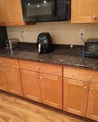 cleaning in office break room 