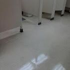 clean white floor in office