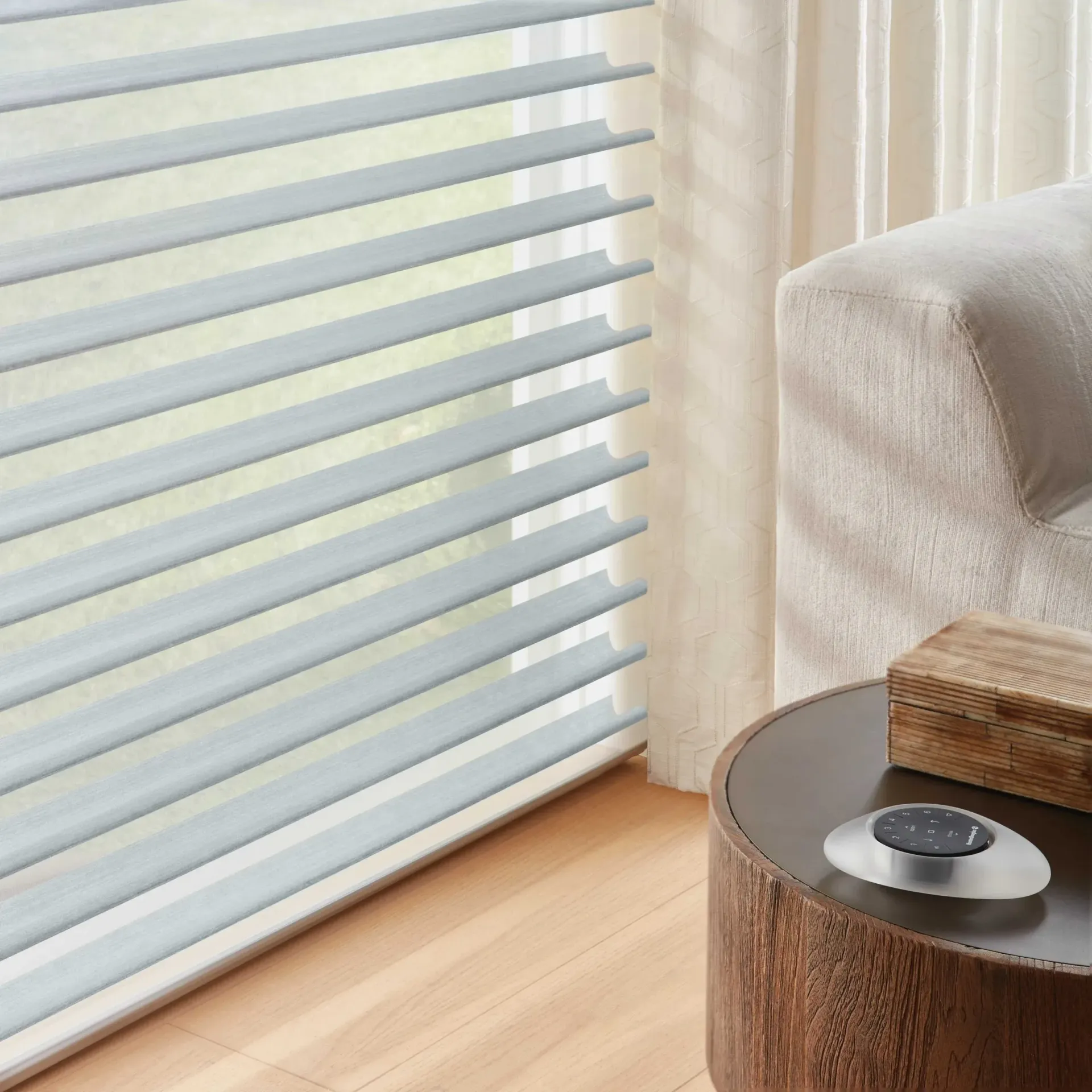 Hunter Douglas Silhouette® Sheer Shades with Pebble® Remote