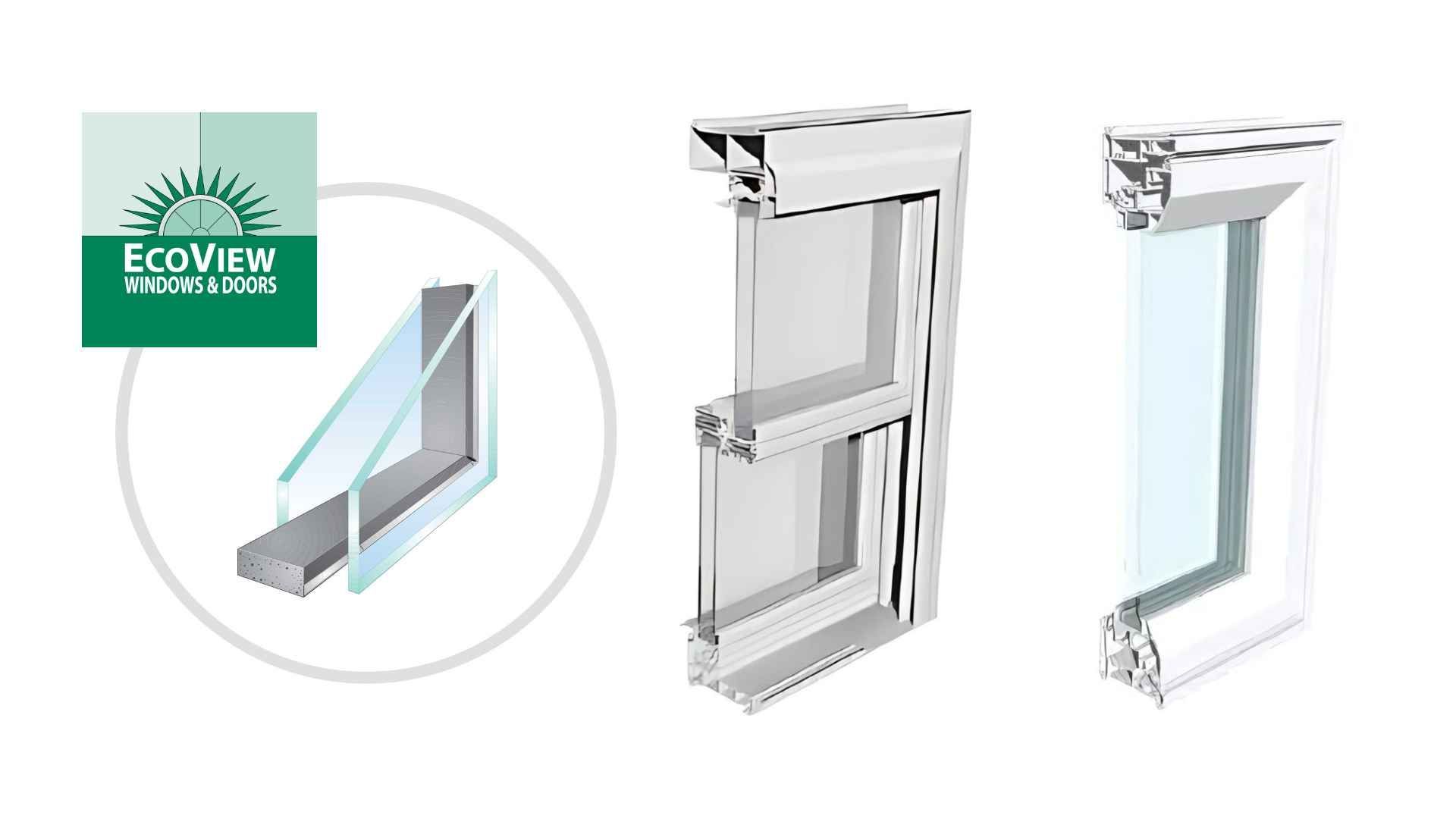 A collage showcasing various types of windows and their structural components.