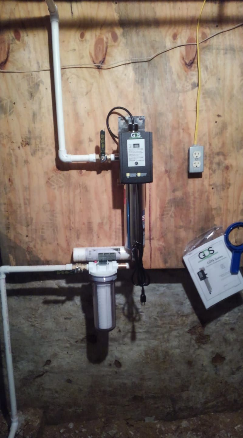 newly installed water filters