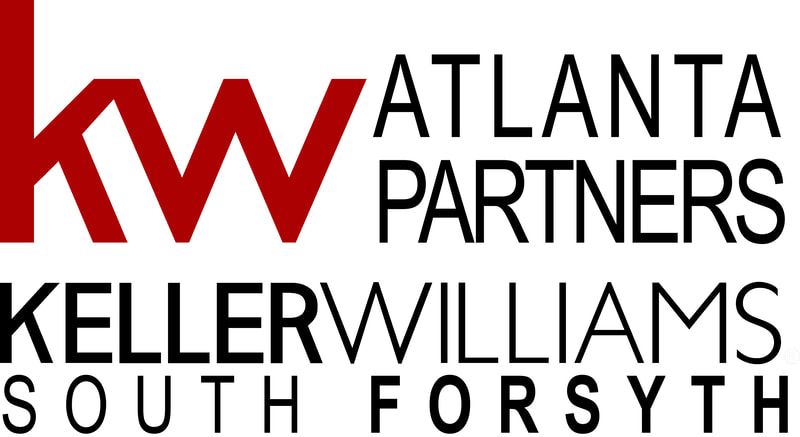 The logo for atlanta keller williams south forsyth is red and black.