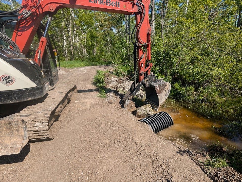 excavating