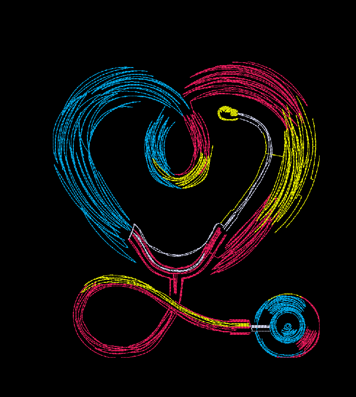 Neon Hart stethoscoop