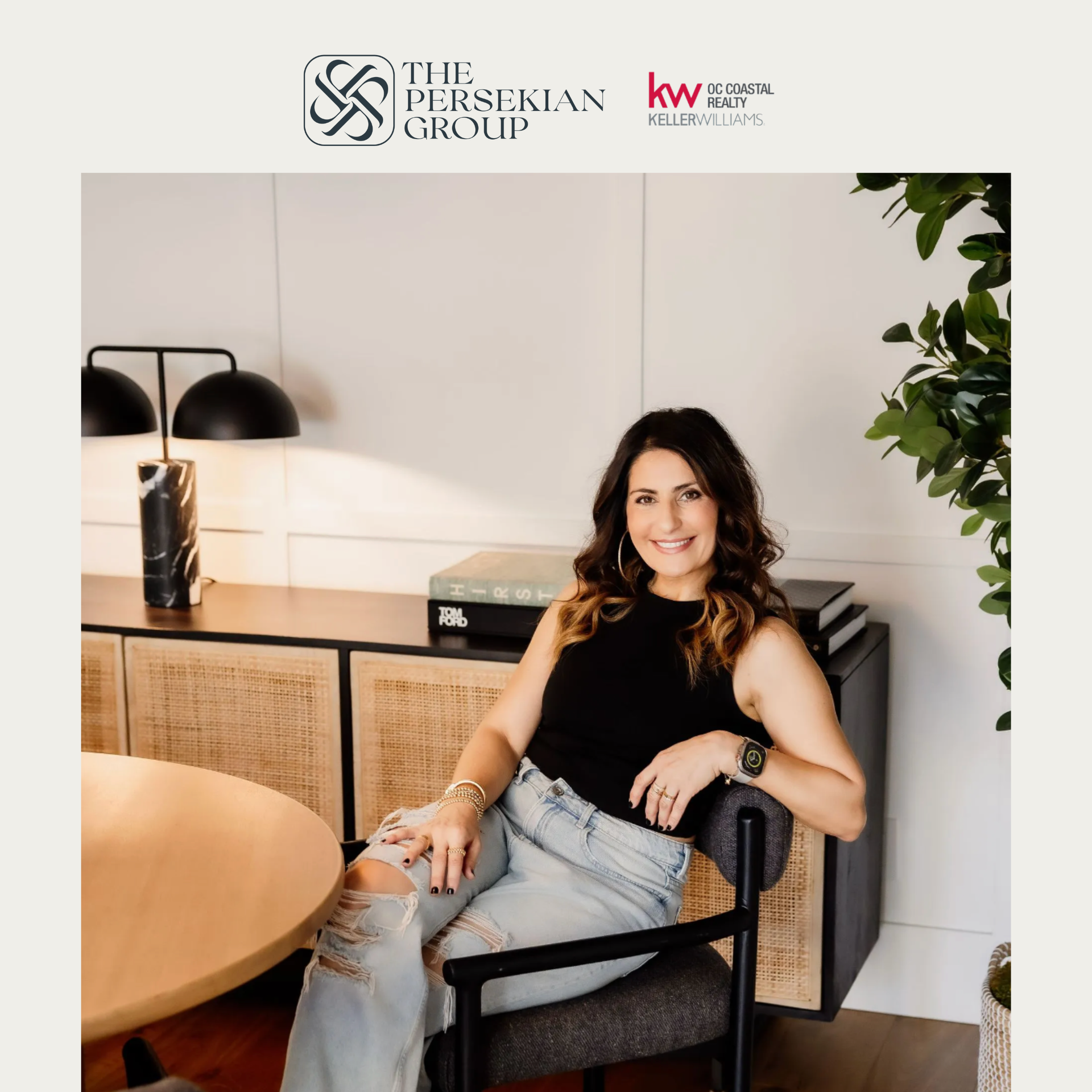 Mania Persekian, REALTOR reviewing a home listing in San Clemente, CA, certified probate real estate specialist 