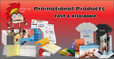 a poster for promotional products fast and affordable