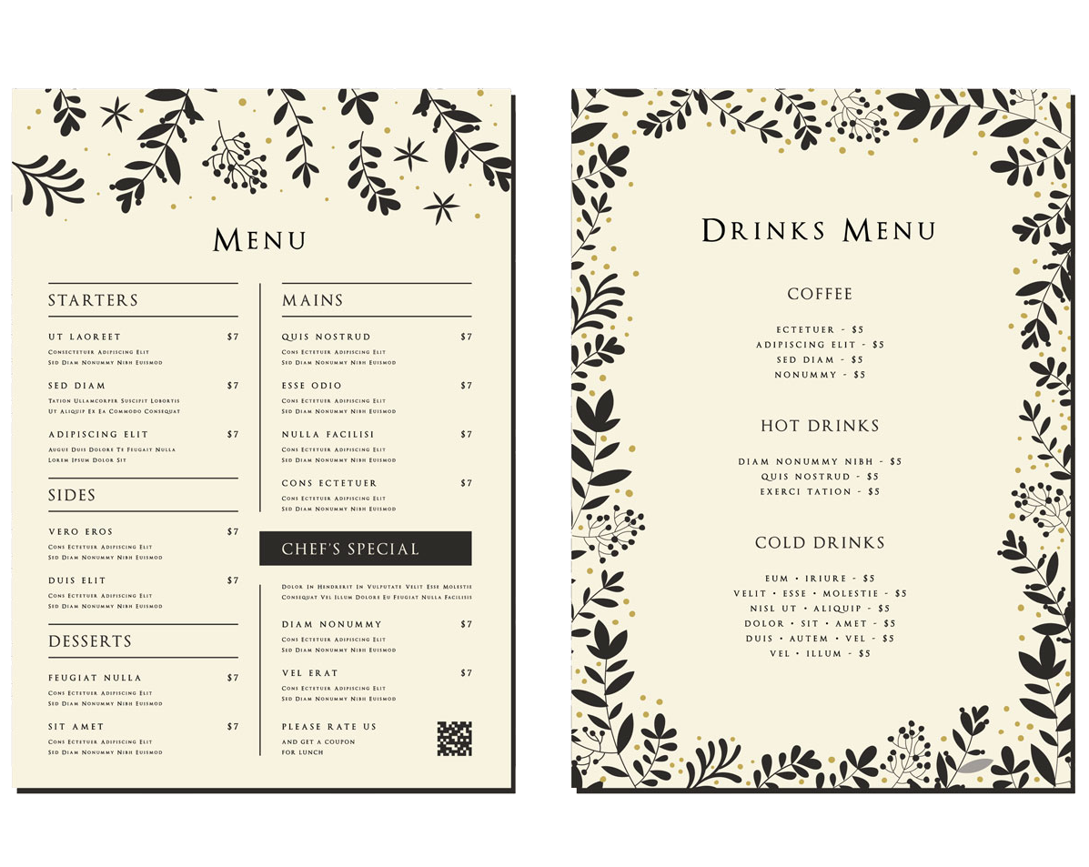 Restaurant Menus